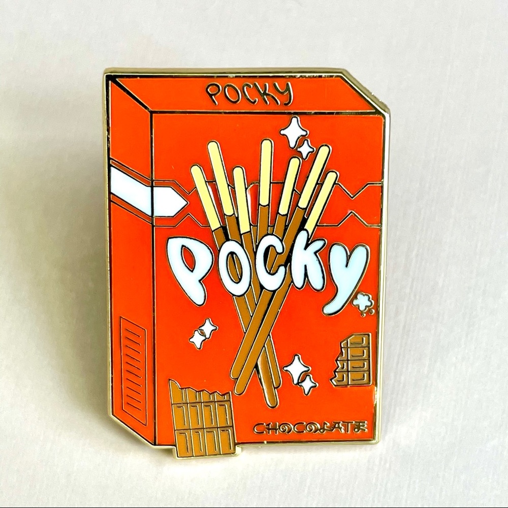 Chocolate pocky enamel pin